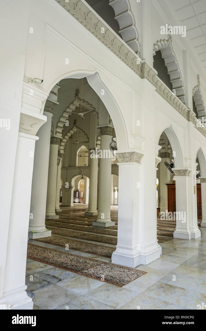 George Town, Malesia - Mar 10, 2016. Kapitan Keling moschea di George Town, Malaysia. Istituito nel 1786, la città fu il primo insediamento britannico ho Foto Stock