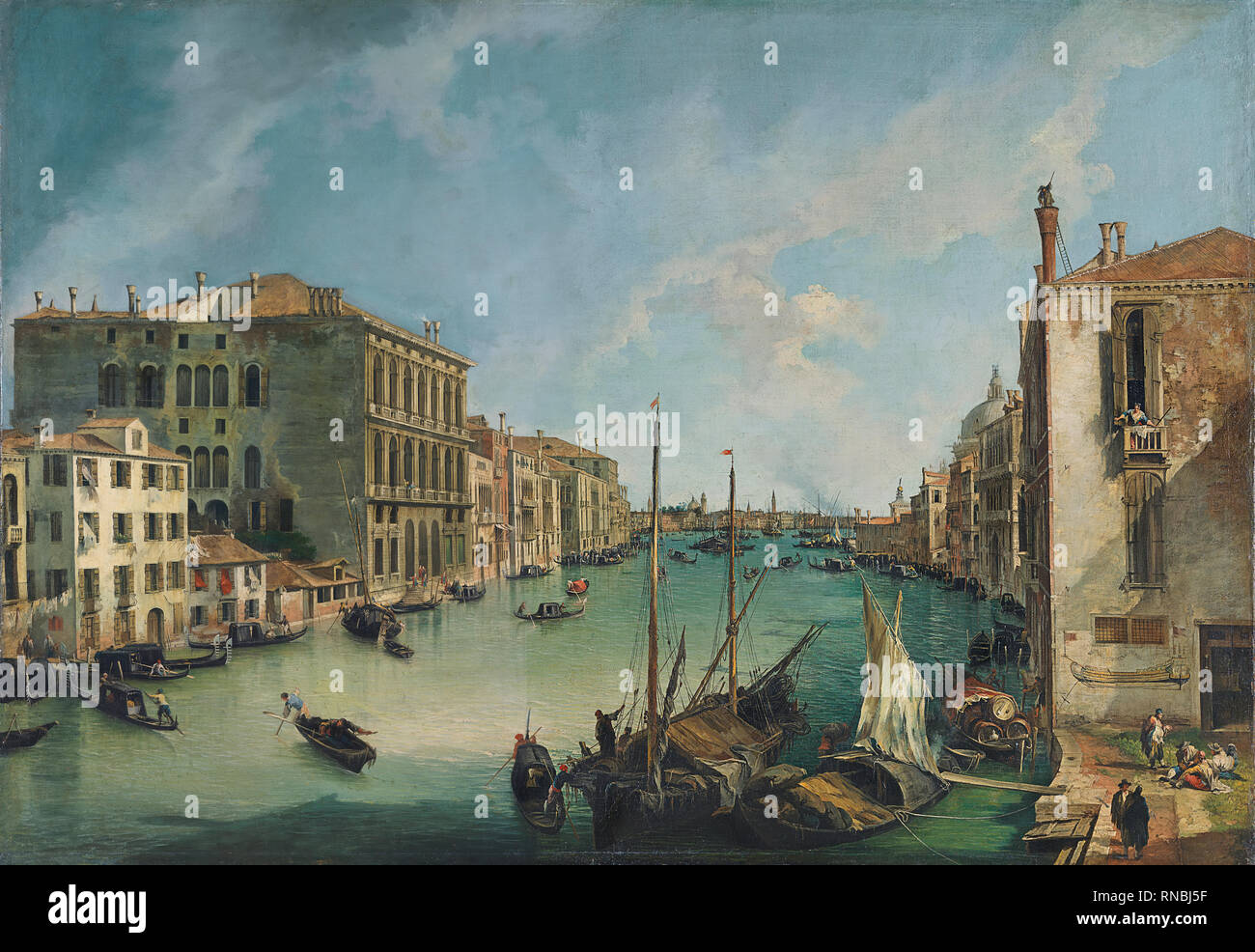 Canaletto Venezia (1697 - 1768). Il Grand Canal da San Vio, Venezia (ca. 1723 - 1724). Olio su tela. 140,5 x 204,5 cm. Museo: Museo Nacional Thyssen-Bornemisza, Madrid. Foto Stock