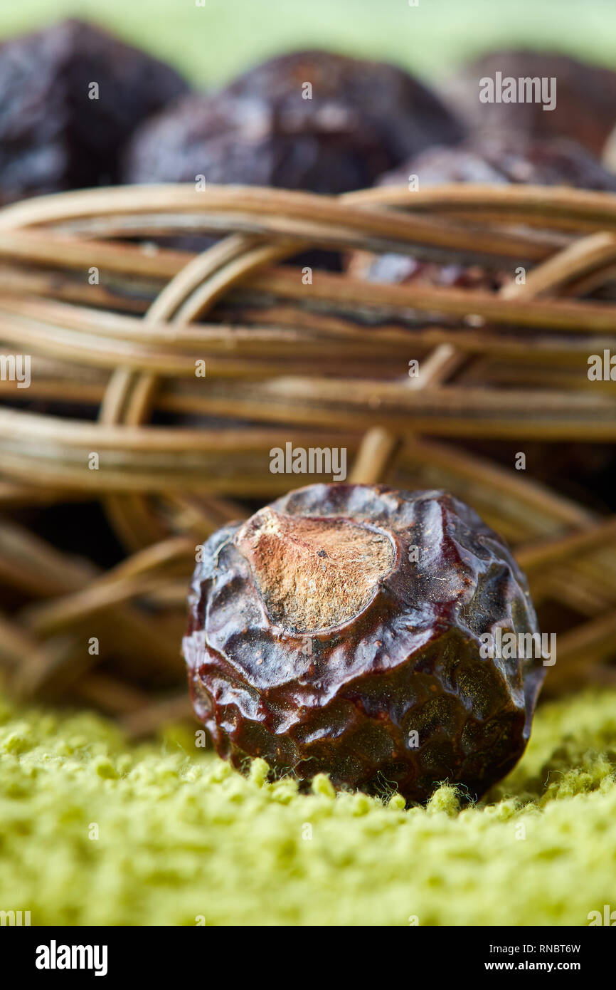 I dadi di sapone (soapberries). Chimica e la tossina lavanderia gratuita, detergenti organici Foto Stock