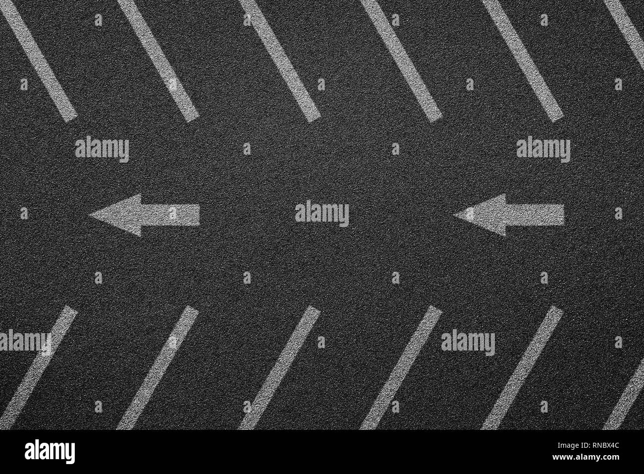 Parcheggio vista dall'alto lo sfondo di asfalto Foto Stock