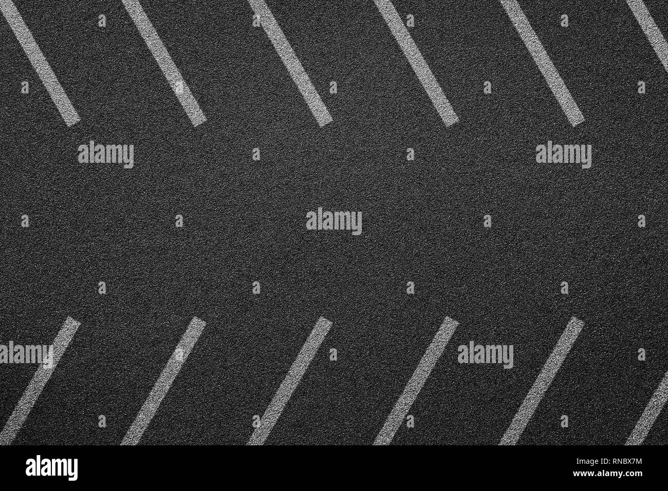 Parcheggio vista dall'alto lo sfondo di asfalto Foto Stock