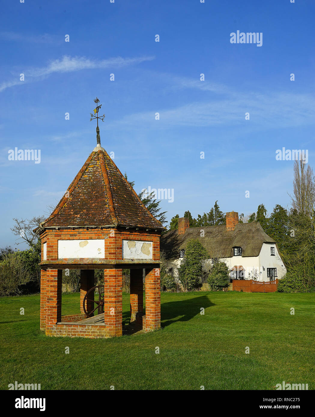 Il villaggio e sul verde a Ardeley, Hertfordshire Foto Stock