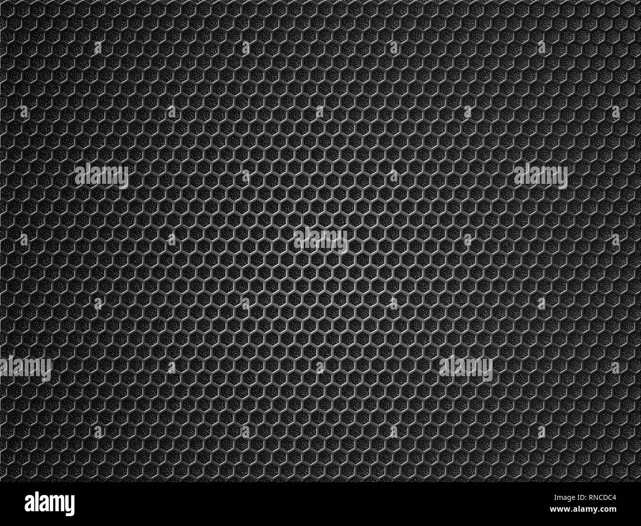 Metallo nero lo sfondo della griglia 3d illustrazione Foto Stock