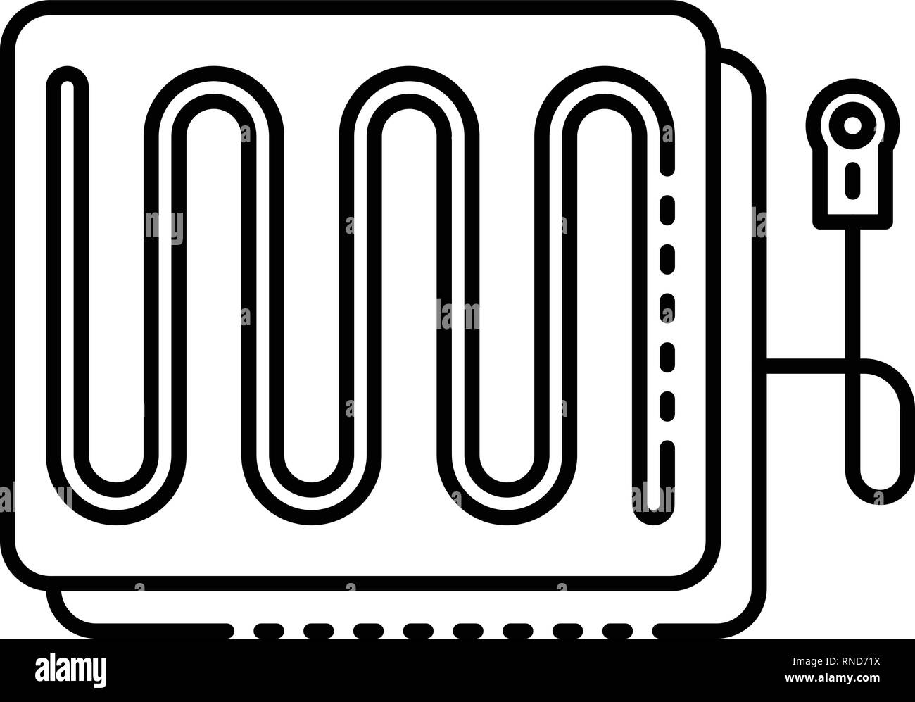 Moderna coperta elettrica icona, stile contorno Illustrazione Vettoriale