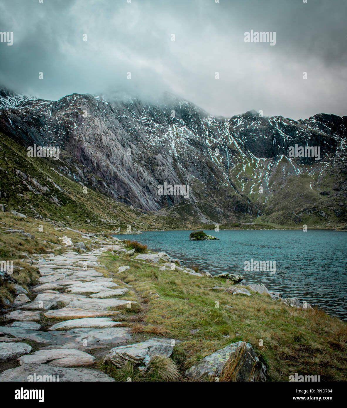Idwal cwm Foto Stock