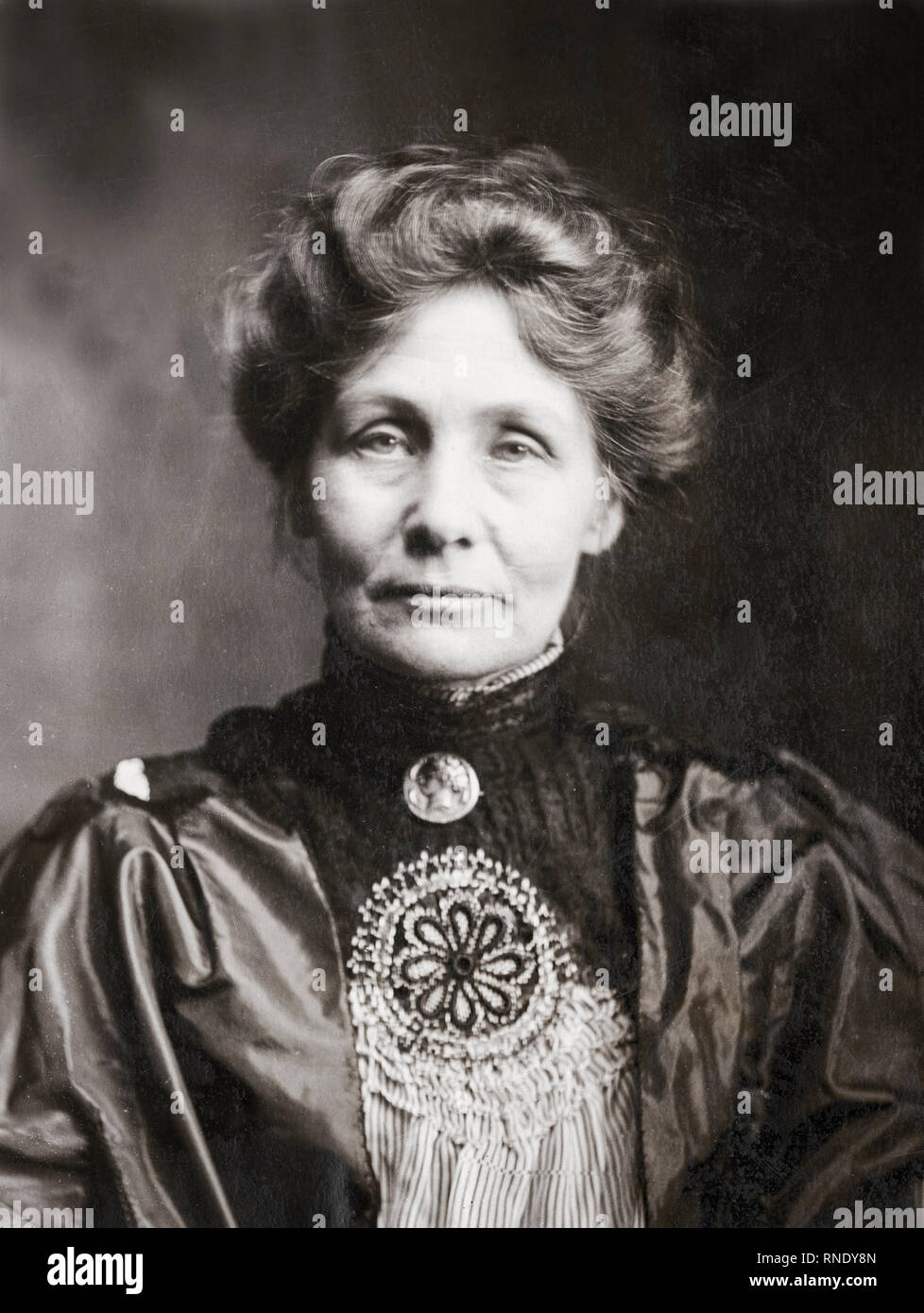 Emmeline Pankhurst ritratto fotografia, c. 1910 Foto Stock