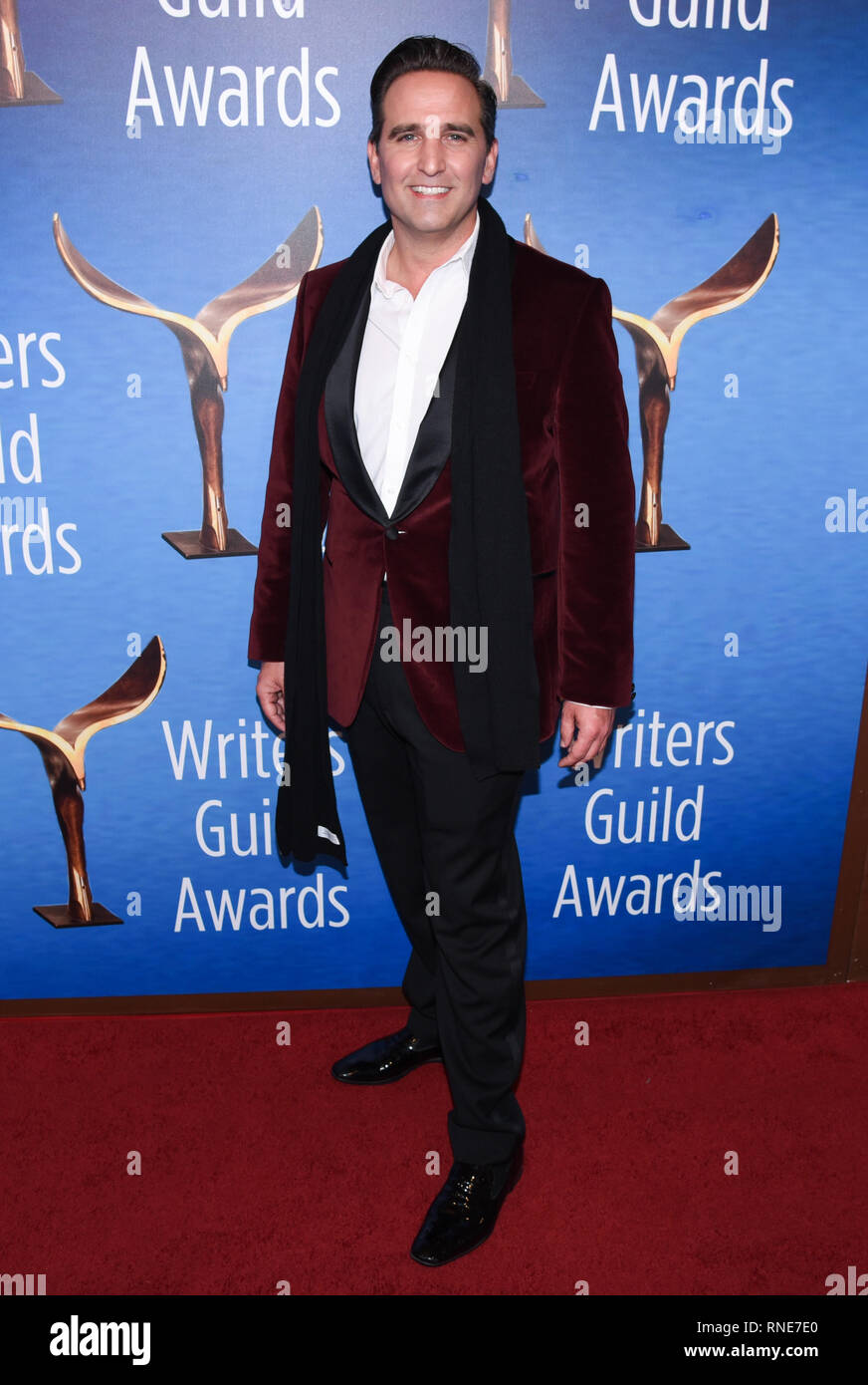 Beverly Hills, in California, Stati Uniti d'America. Xvii Feb, 2019. MIKE HATTON assiste il 2019 Writers Guild Awards Los Angeles cerimonia presso il Beverly Hilton Hotel di Beverly Hills, la California, Credito: Billy Bennight/ZUMA filo/Alamy Live News Foto Stock