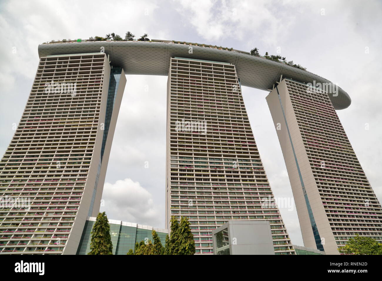 Famosa in tutto il mondo Marina Beach Sands Hotel in Singapore Foto Stock