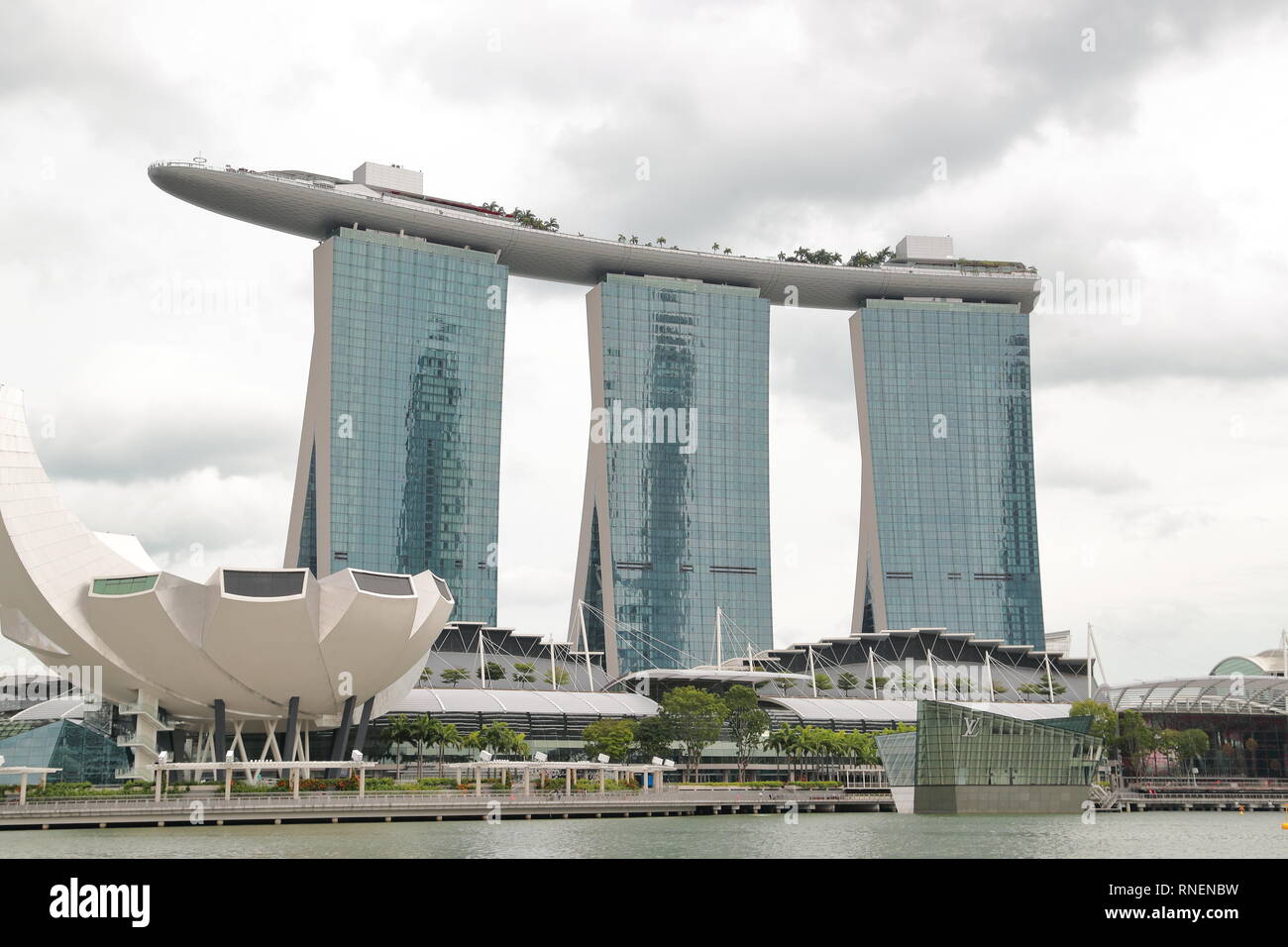 Famosa in tutto il mondo Marina Beach Sands Hotel in Singapore Foto Stock