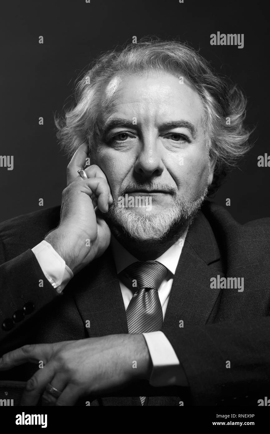 Autorità nel business di mezza età uomini Foto Stock