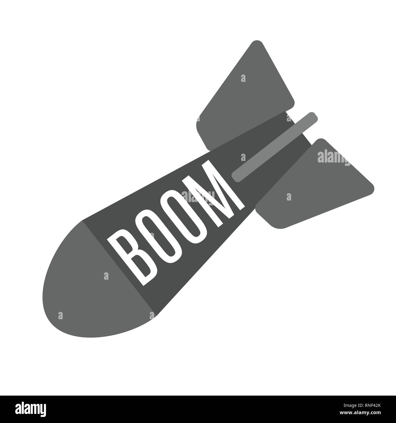 Bomba aerea icona stile piatto per la progettazione. Illustrazione Vettoriale Illustrazione Vettoriale
