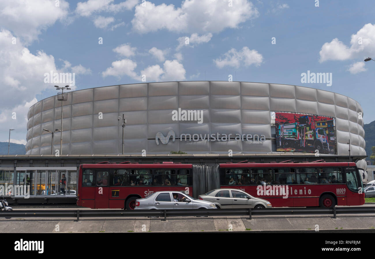 La Movistar Arena Bogotá, in precedenza chiamato El Campin Coliseum, è un arena multiuso situato in Bogotá, Colombia Foto Stock