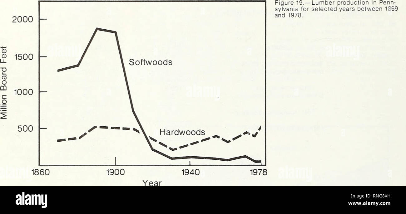 . Un'analisi della Pennsylvania risorse forestali. Le foreste e la silvicoltura Pennsylvania; la gestione delle foreste in Pennsylvania. . Si prega di notare che queste immagini vengono estratte dalla pagina sottoposta a scansione di immagini che possono essere state migliorate digitalmente per la leggibilità - Colorazione e aspetto di queste illustrazioni potrebbero non perfettamente assomigliano al lavoro originale. Powell, Douglas S; Considine, Thomas J. [Broomall, Pa. ] : Stati Uniti Dipartimento dell'Agricoltura, Servizio di Foresta foresta nordorientale Esperimento Stazione Foto Stock