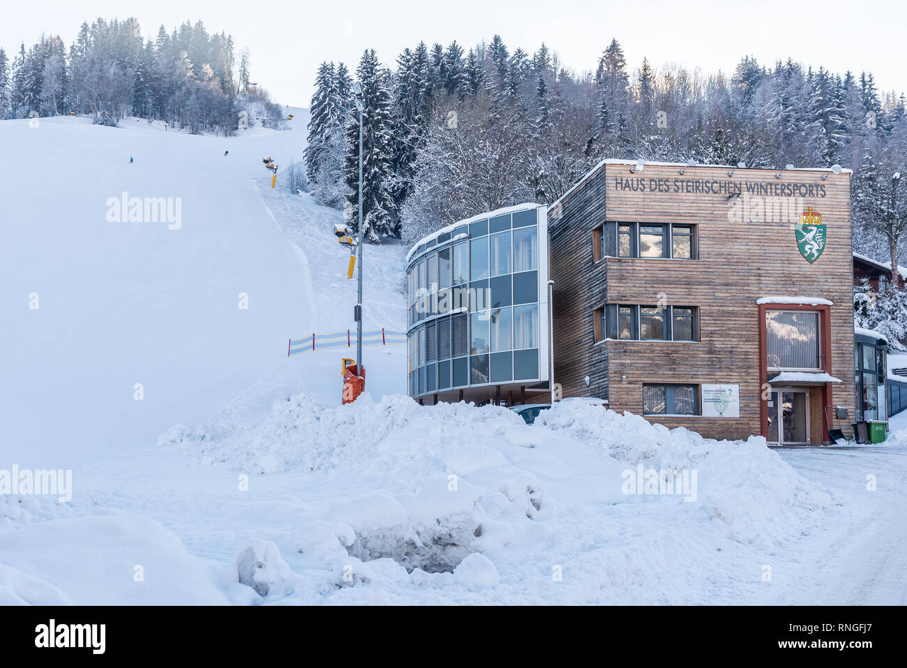 Haus des steirischen sport invernale - Hauser Kaibling - dell'Austria top ski resorts, Schladminger interconnessi 4 montagne, Haus im Ennstal, Ski amade Foto Stock