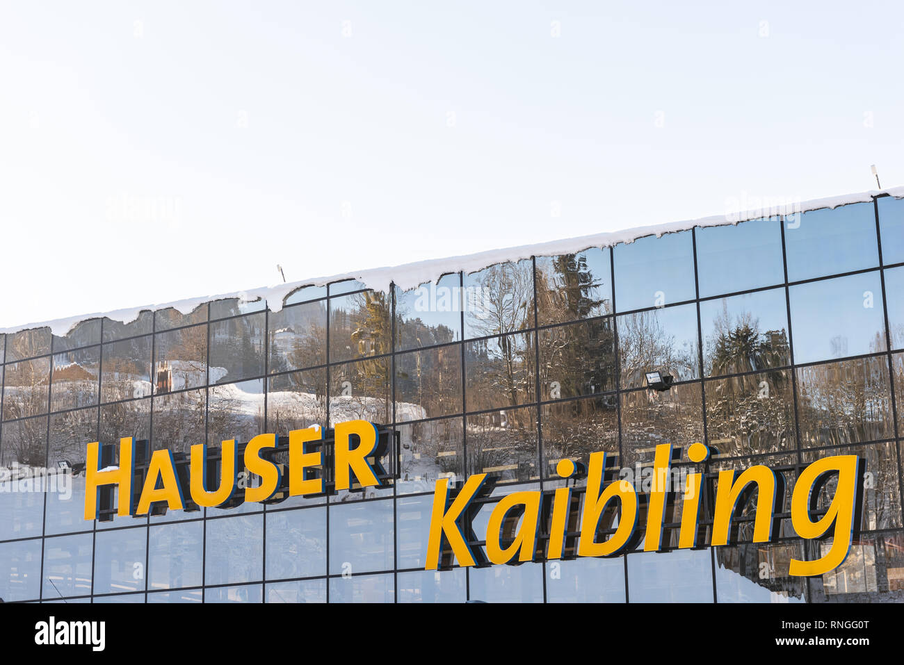 Stazione di sci Hauser Kaibling uno dell'Austria top ski resorts: 44 impianti di risalita, 123 km di piste da sci, ski Austria, Alpi Ski Amade Foto Stock