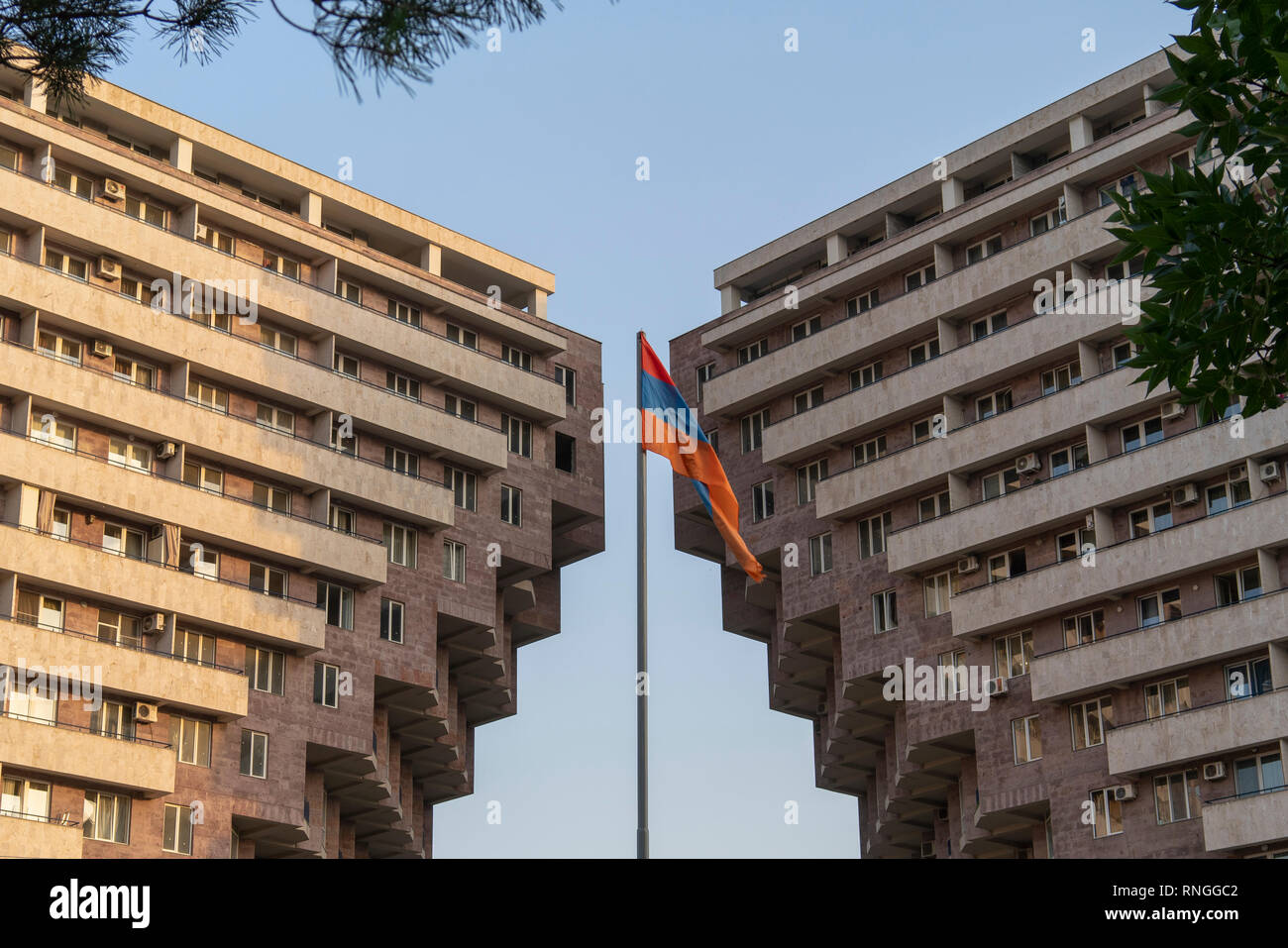 Il kissing edifici, Yerevan, Armenia Foto Stock