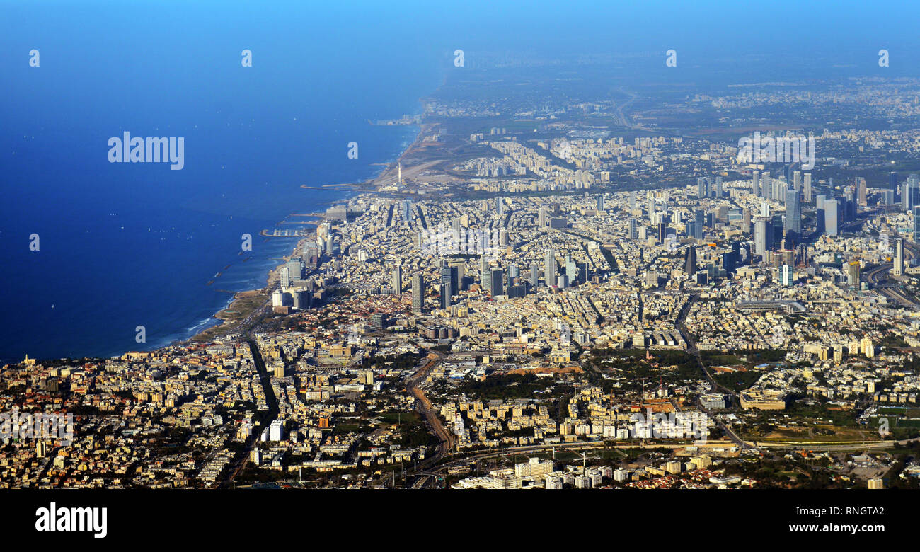 Vista aerea di Tel-Aviv Foto stock - Alamy