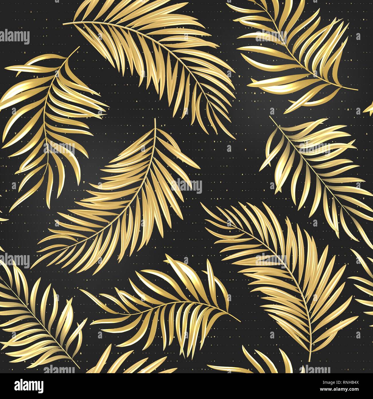 Estate tropical Palm tree lascia seamless pattern. Vector grunge design per schede, web, sfondi e prodotto naturale. Illustrazione Vettoriale