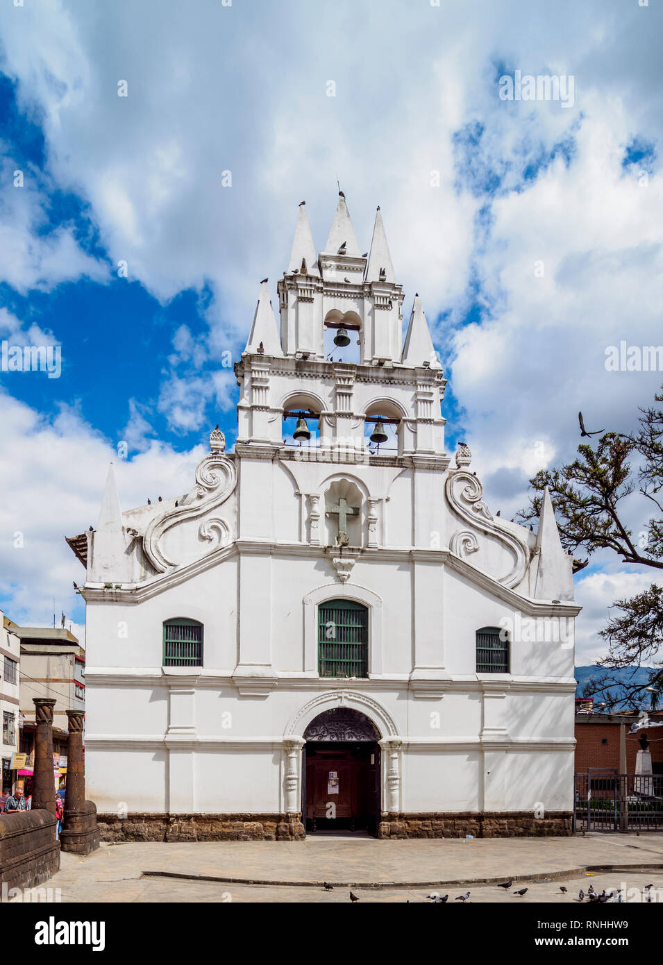 La Chiesa di Veracruz, Medellin, dipartimento di Antioquia, Colombia Foto Stock