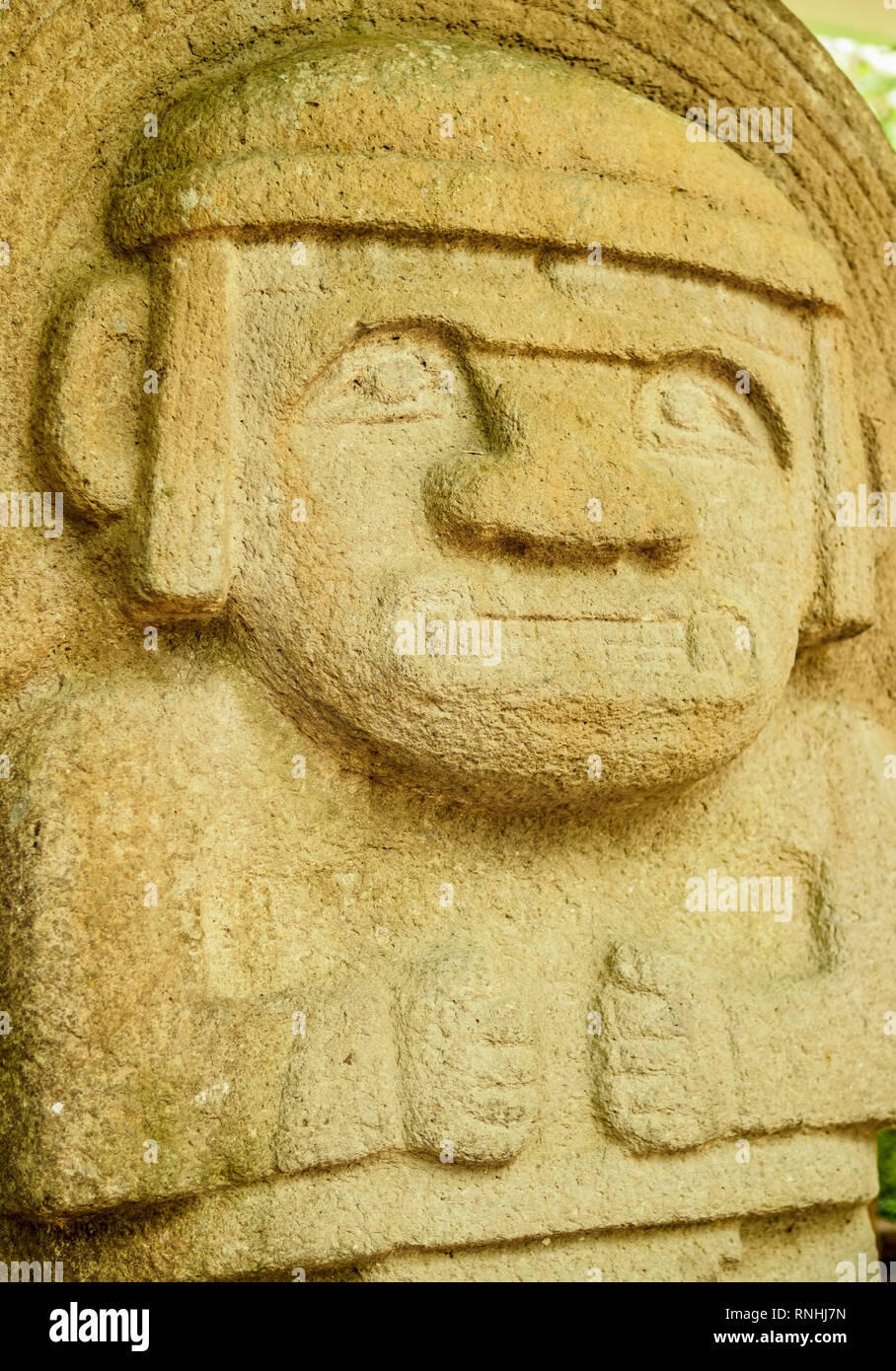 Scultura precolombiana, San Agustin parco archeologico, Dipartimento di Huila, Colombia Foto Stock