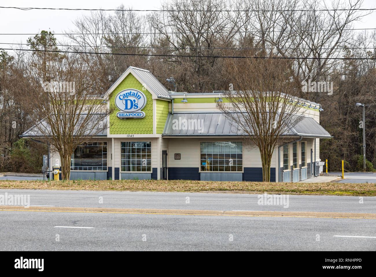 HICKORY, NC, Stati Uniti d'America-2/15/19: un capitano d's ristorante di pesce e frutti di mare, uno di più di 500 posizioni, principalmente nel sud degli Stati Uniti. Foto Stock