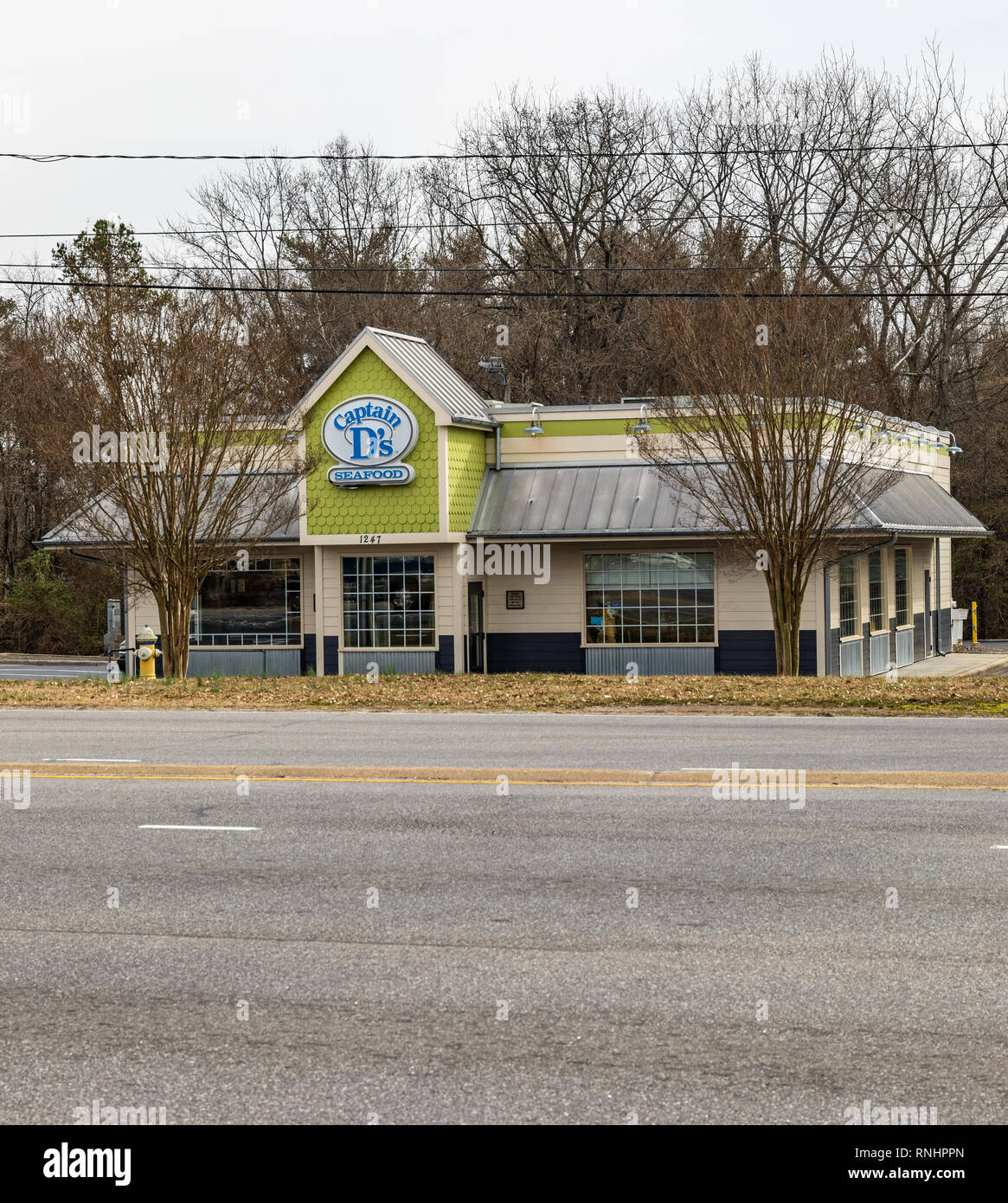 HICKORY, NC, Stati Uniti d'America-2/15/19: un capitano d's ristorante di pesce e frutti di mare, uno di più di 500 posizioni, principalmente nel sud degli Stati Uniti. Foto Stock