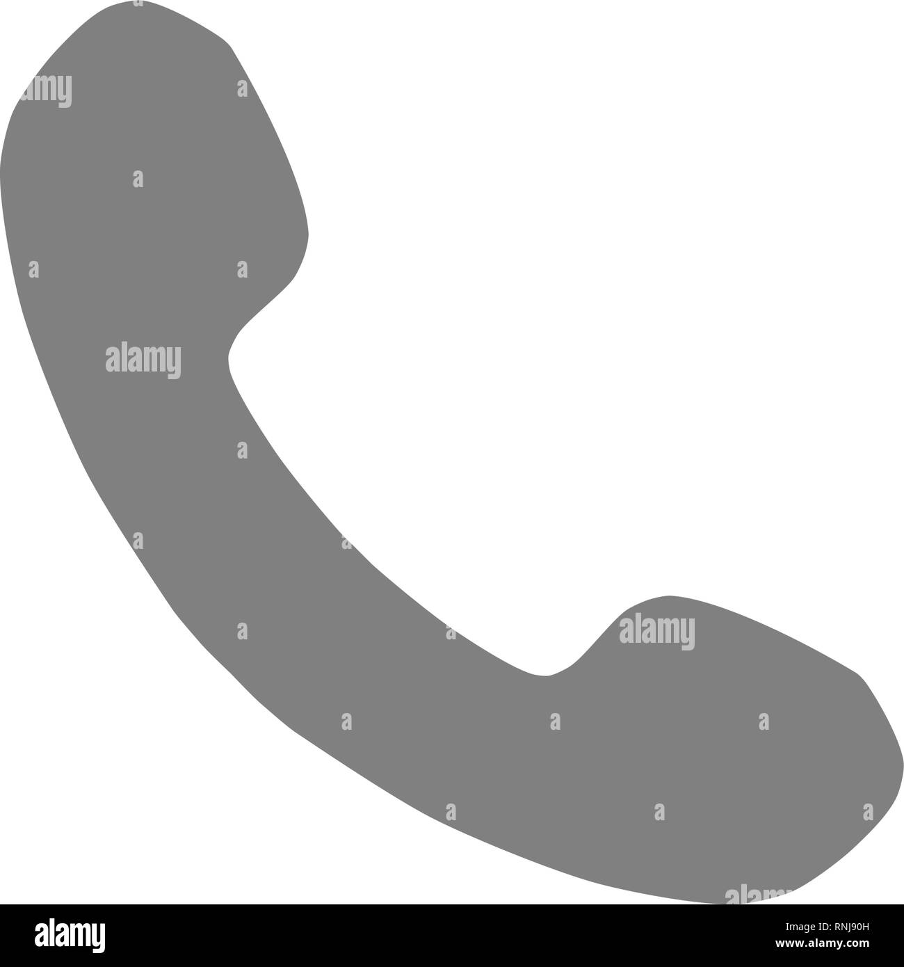 Telefono icona simbolo - grigio semplice, isolato - illustrazione vettoriale Illustrazione Vettoriale