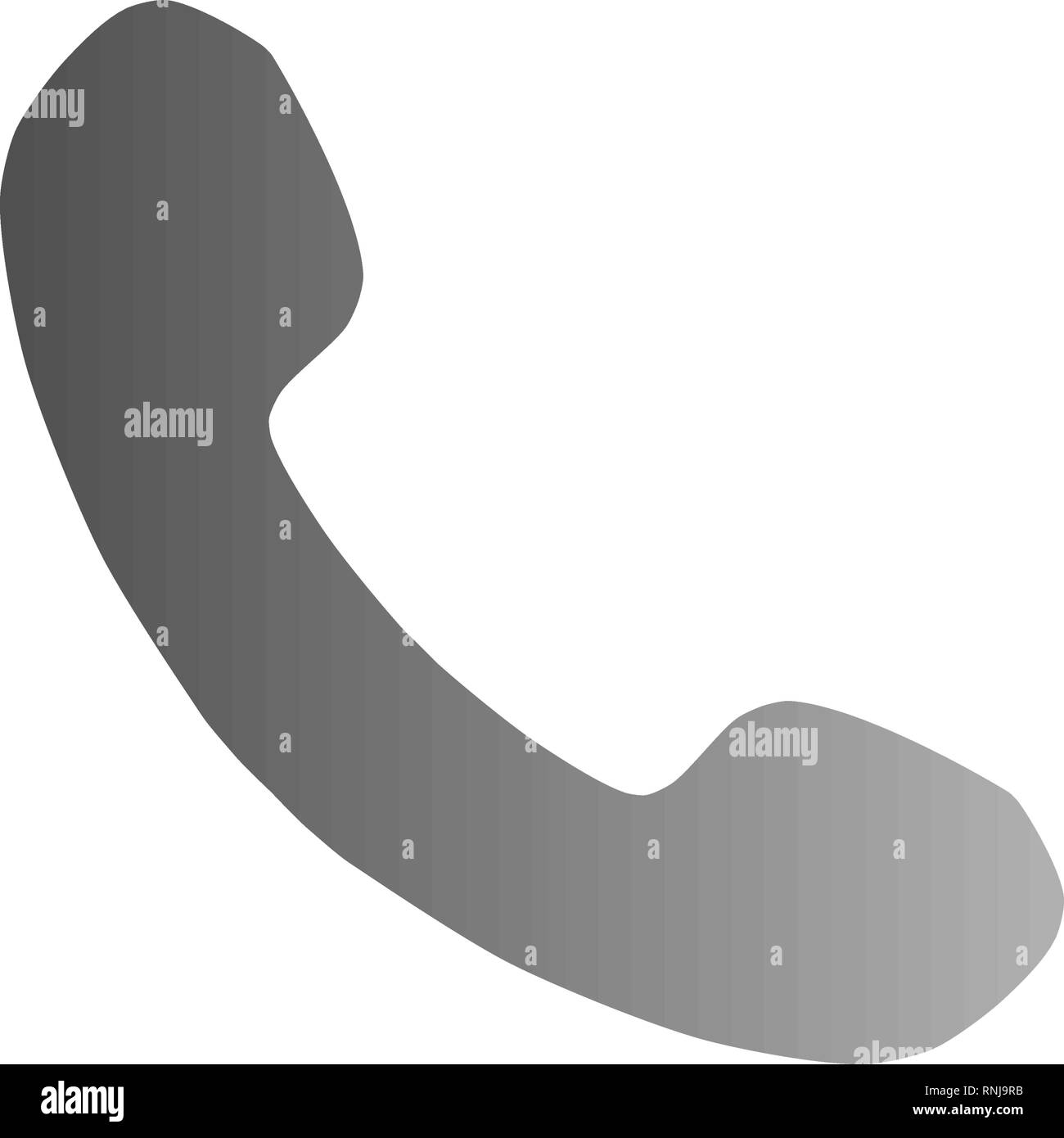 Simbolo del telefono icona - sfumatura grigia, isolato - illustrazione vettoriale Illustrazione Vettoriale