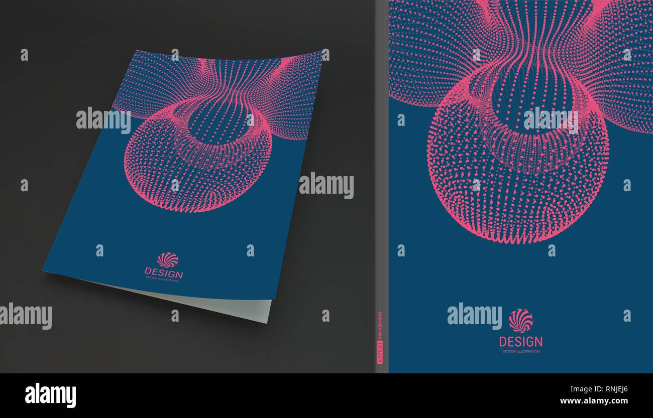 3D Astratto struttura molecolare. Lo stile di tecnologia per la scienza, educazione, big dati, visualizzazione e intelligenza artificiale. Illustrazione Vettoriale. Illustrazione Vettoriale