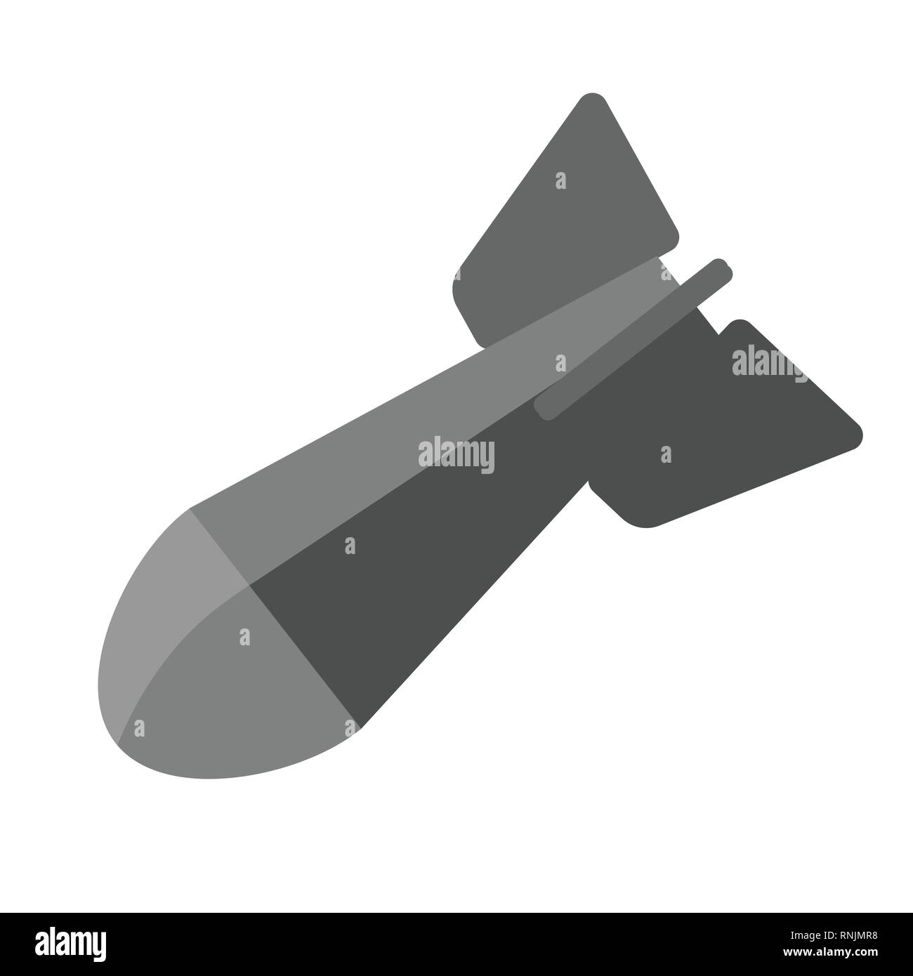 Bomba aerea icona stile piatto isolato per il design. Illustrazione Vettoriale Illustrazione Vettoriale