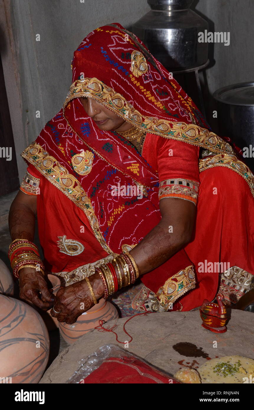 La cultura indiana donna Foto Stock