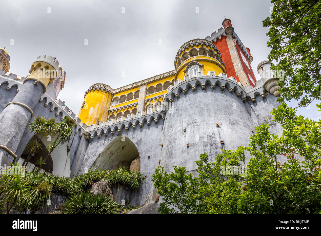 Palacio Nacional da Pena (Pena Palace), Sintra, Portogallo Foto Stock