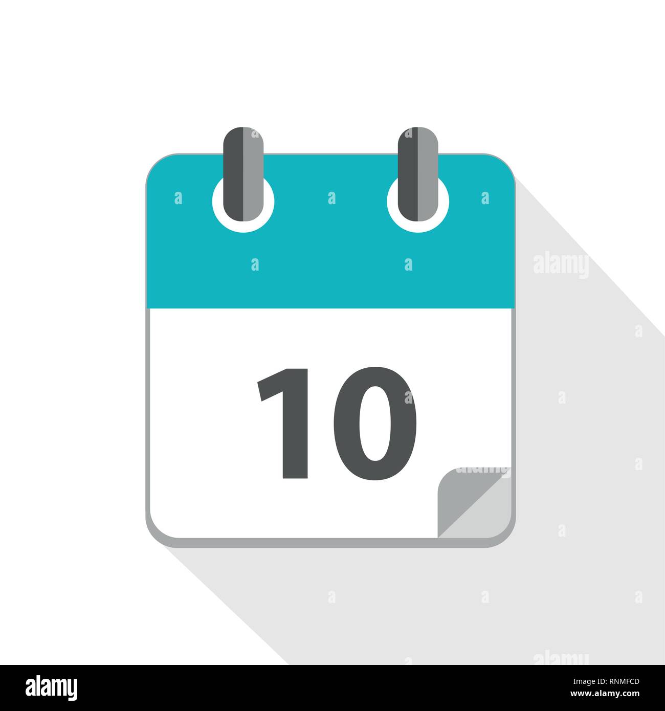 Blu calendario aziendale 10 icona illustrazione vettoriale EPS10 Illustrazione Vettoriale