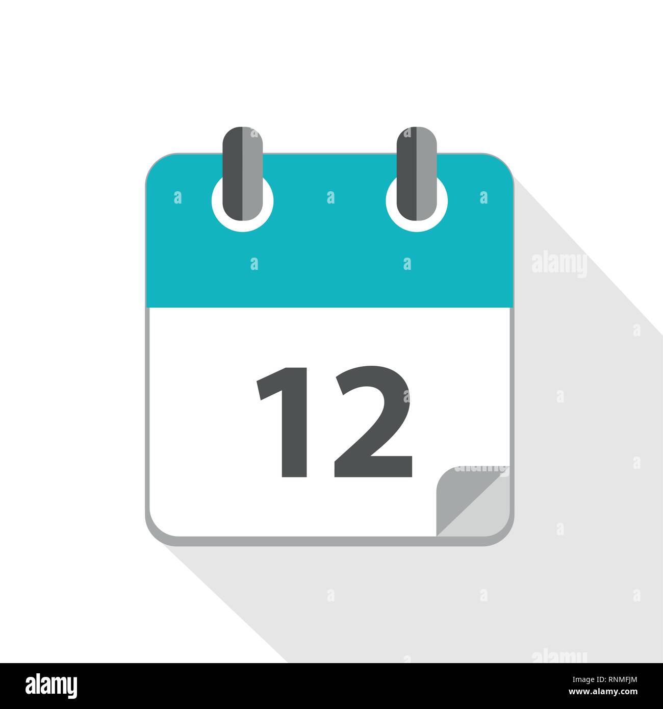 Blu calendario aziendale 12 icona illustrazione vettoriale EPS10 Illustrazione Vettoriale