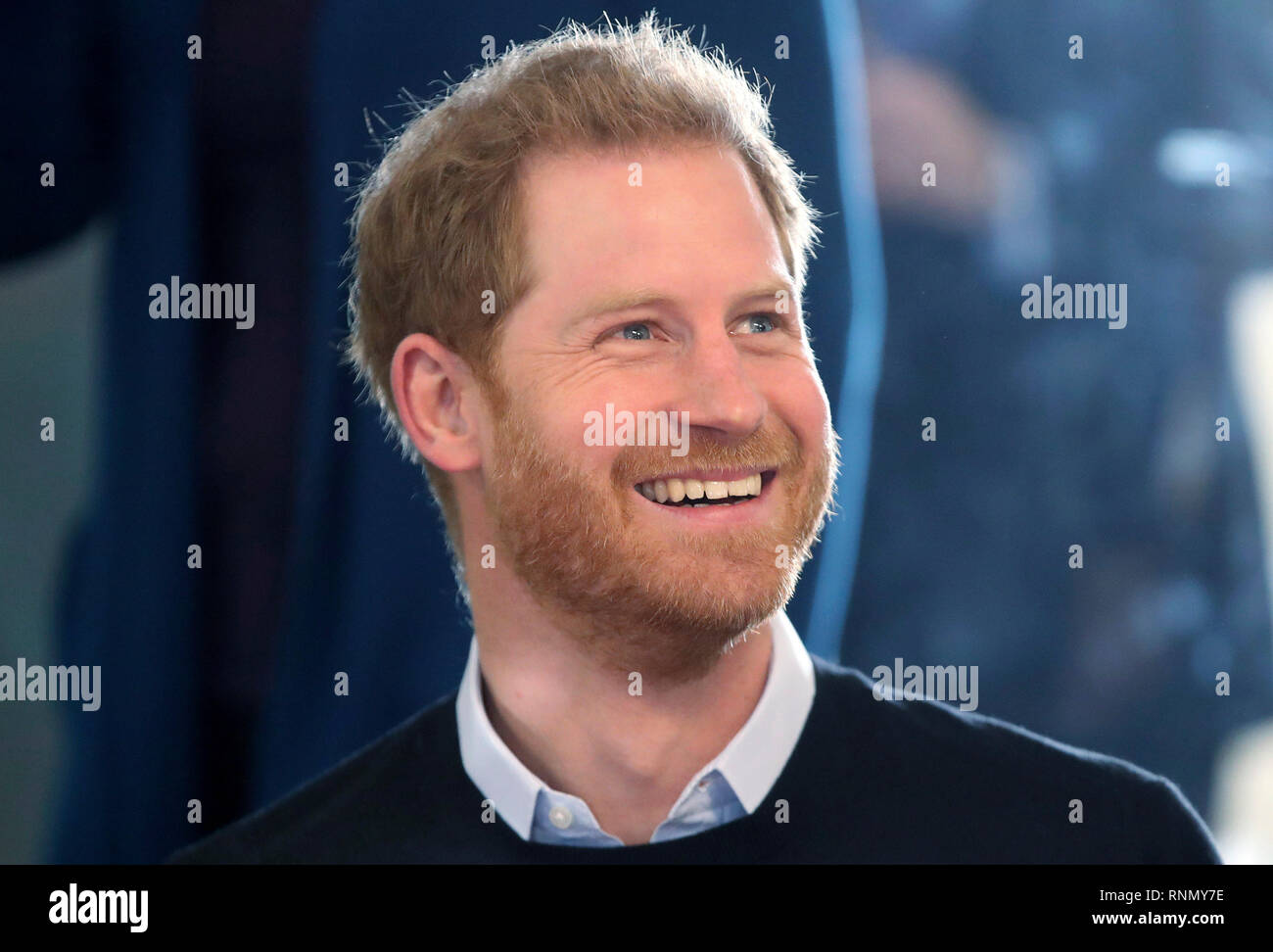 Il Duca di Sussex durante una visita a Streatham Gioventù e comunità fiducia John Corfield Centro per vedere un 'Adatta e alimentato' Febbraio metà termine attività vacanze programma. Foto Stock