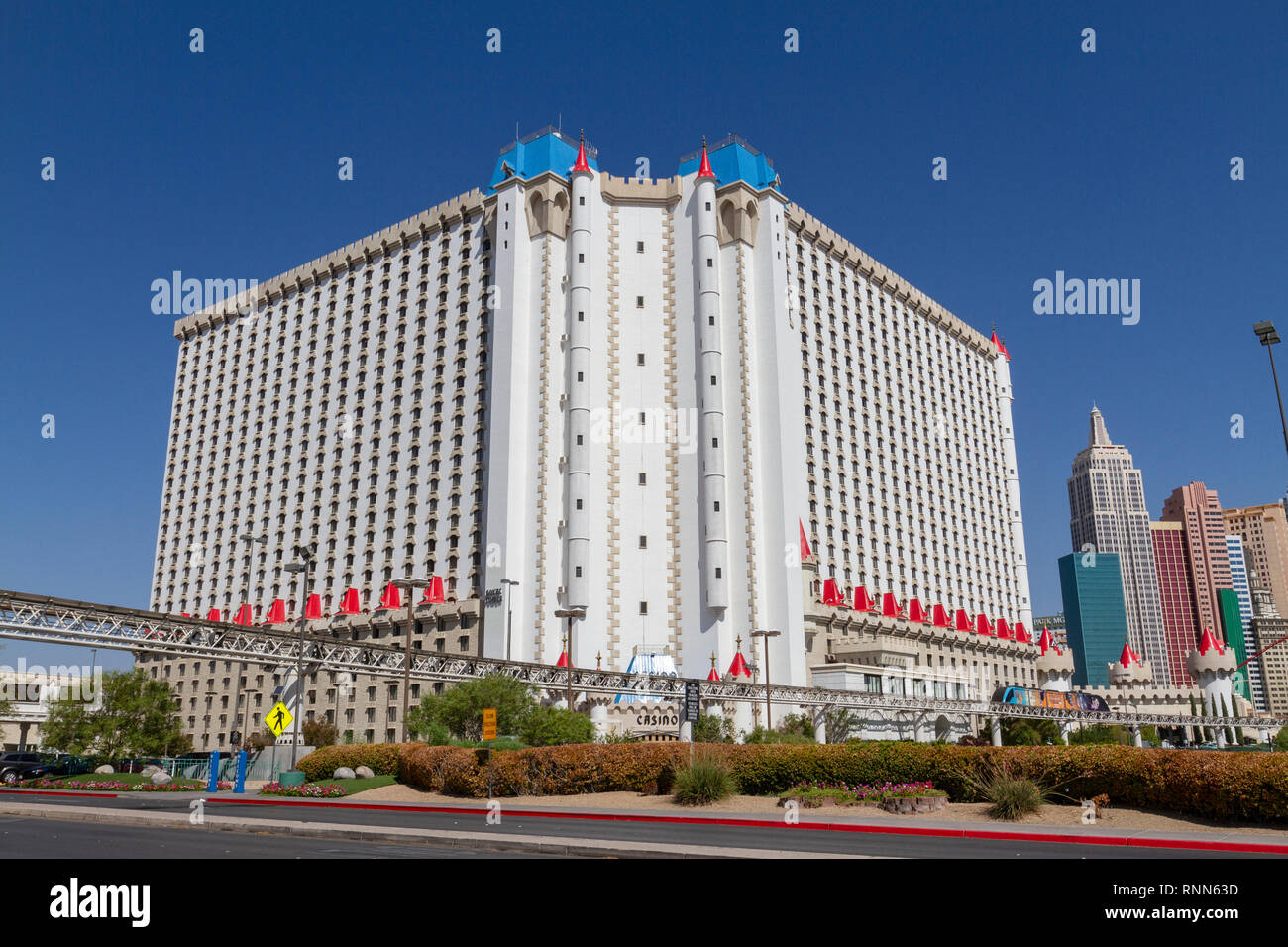 Il Excalibur Hotel & Casinò sulla Strip di Las Vegas, Nevada, Stati Uniti. Foto Stock