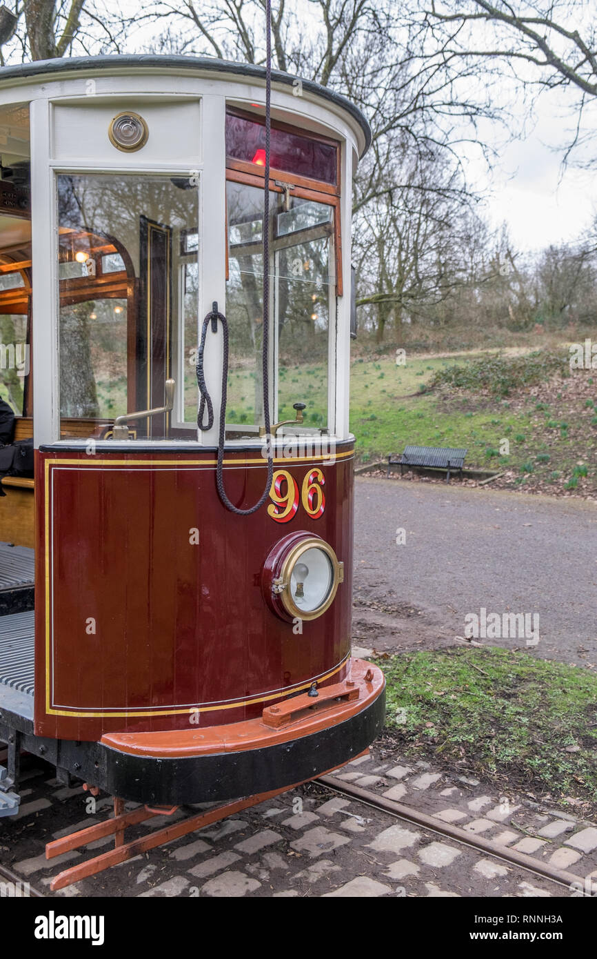 Heaton Park Heritage tram Foto Stock