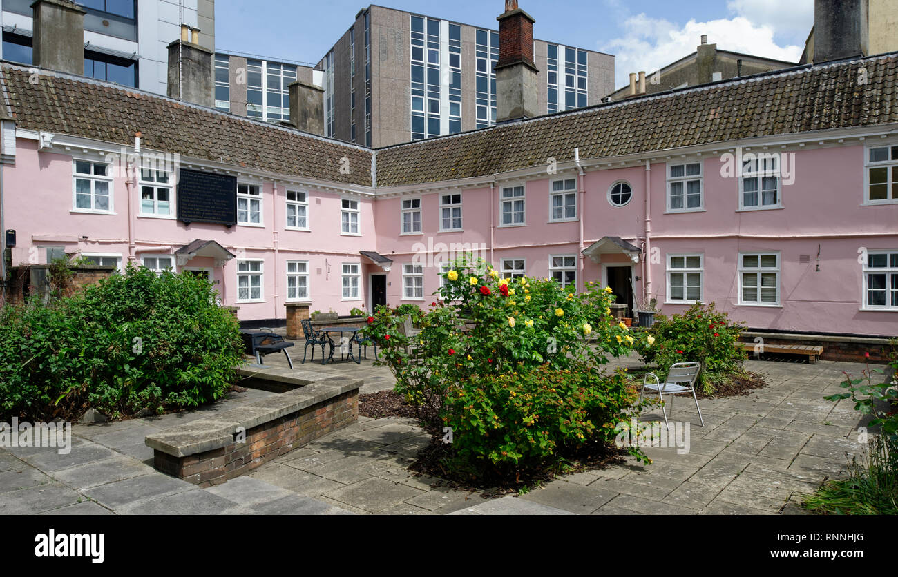 Merchant partecipanti gli ospizi di carità, King Street, Bristol, Regno Unito 1696 edificio classificato Grade II Foto Stock
