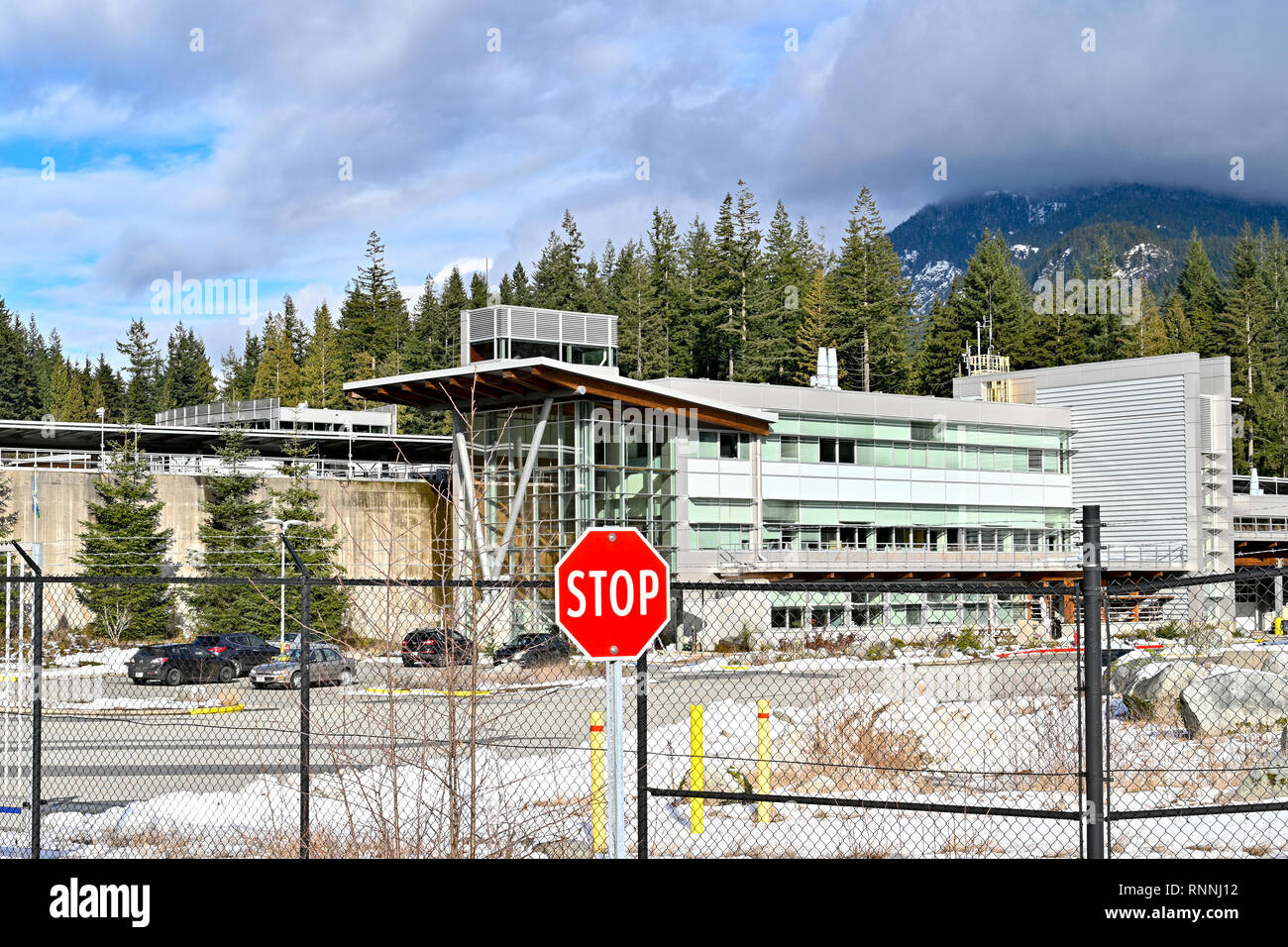 Metro Vancouver Seymour Capilano acqua impianto di filtrazione, North Vancouver, British Columbia, Canada Foto Stock