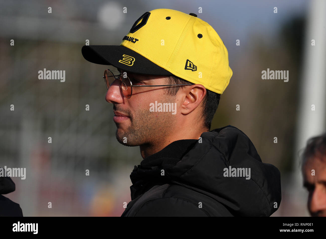 Barcellona, Spagna. 19 Feb, 2019. Montmelo, Barcelona - Spagna. 18 febbraio 2019. Daniel Ricciardo dell Australia e Renault Sport Team di Formula Uno durante il primo giorno di F1 Test invernali del credito: Marco Canoniero/Alamy Live News Foto Stock