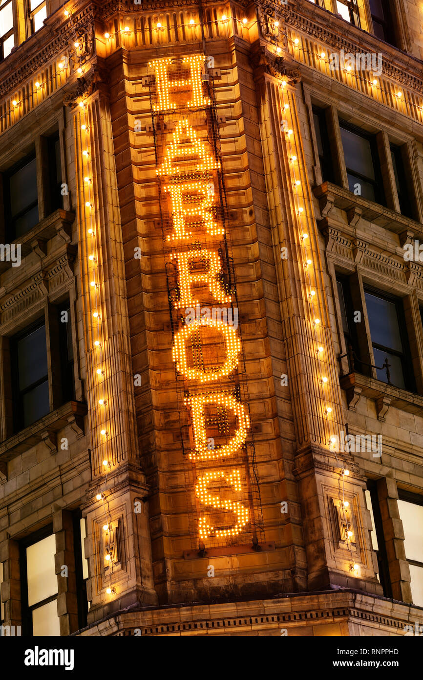 Harrods, Knightsbridge, Londra, Regno Unito Foto Stock