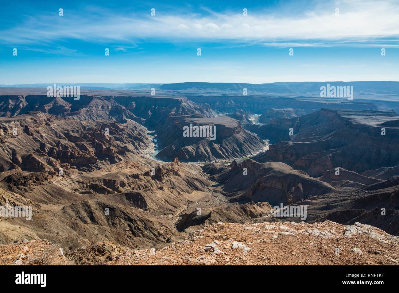 Si affacciano sul Fish River Canyon, Namibia Foto Stock