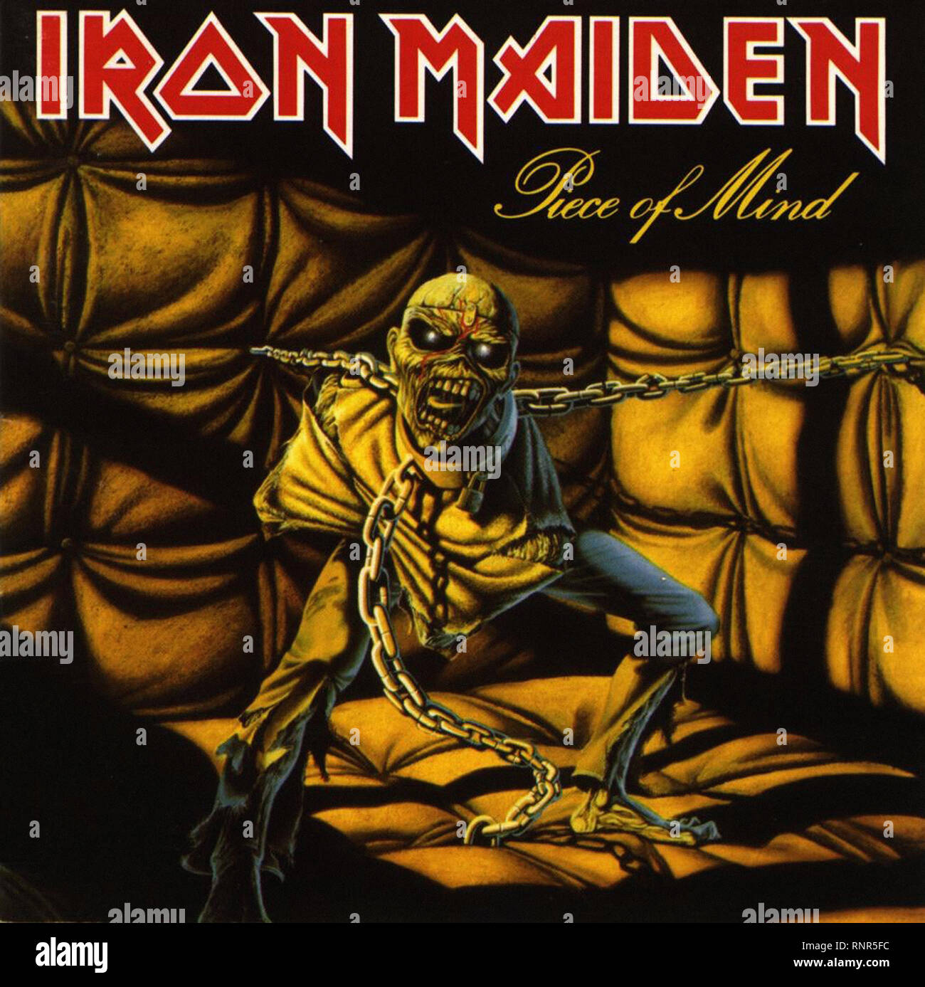 Iron Maiden - Pezzo di mente - Vintage Cover album Foto Stock