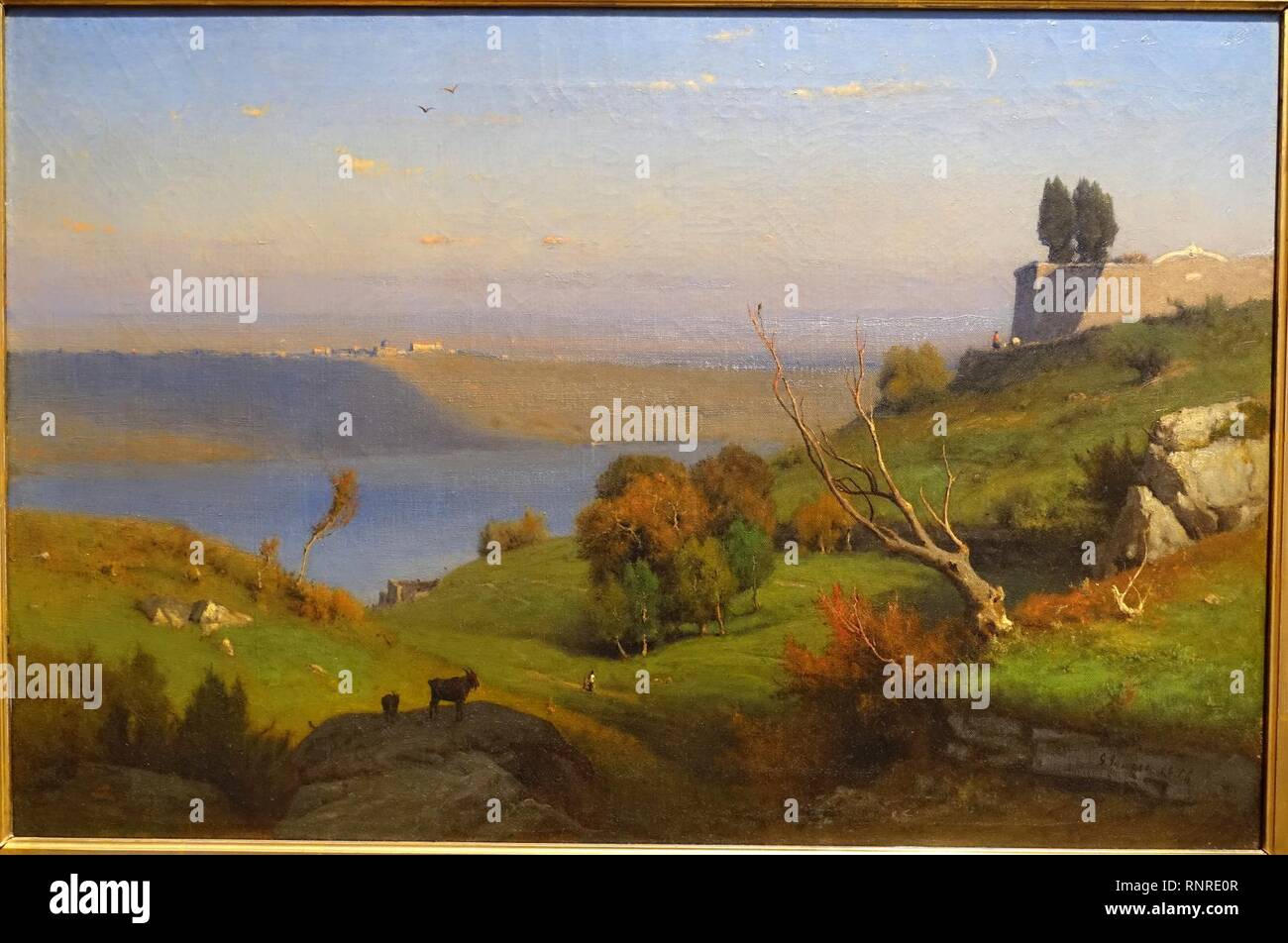 Castel Gandolfo da George Inness, 1876, olio su tela Foto Stock