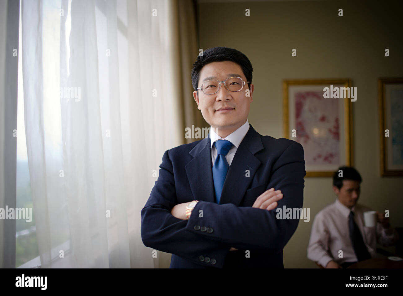 Ritratto di un imprenditore asiatico. Foto Stock