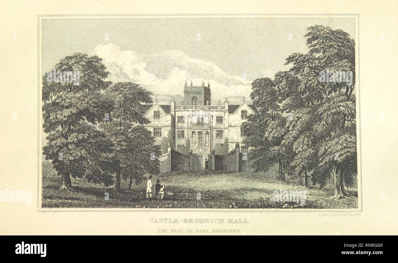 Castle Bromwich Hall, circa 1809. Foto Stock