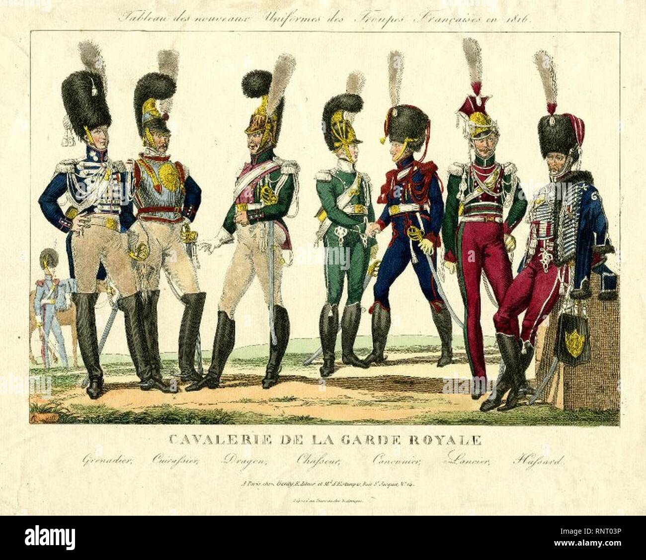 Cavalerie de la Garde royale. Foto Stock