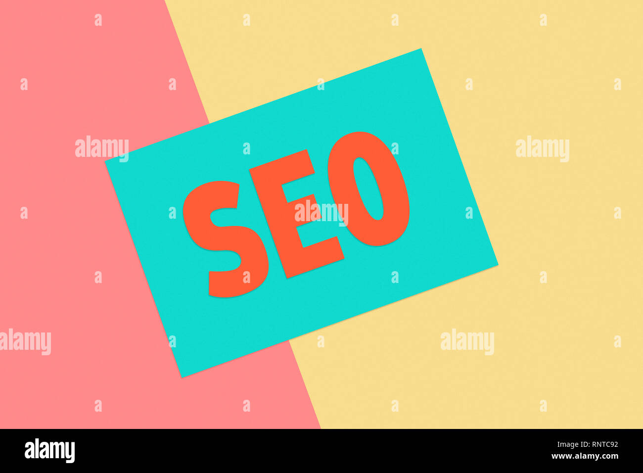 Concetto di SEO. Search Engine Ranking. La promozione del sito web Foto Stock