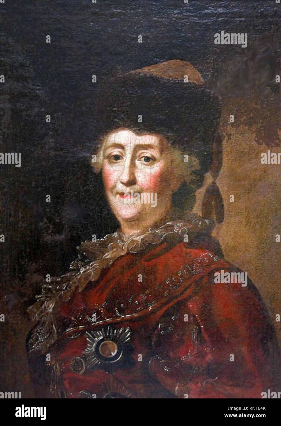 Catherine II in russo in abito da anonym (18 c Foto Stock