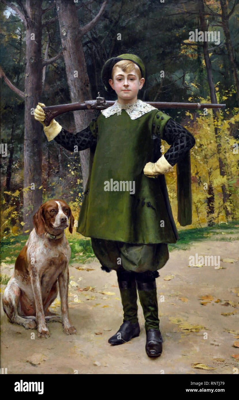 Ritratto dell'artista figlio di Pepito 1902 Jose Moreno Carbonero, 1860-1942, Spagna, Spagnolo Foto Stock